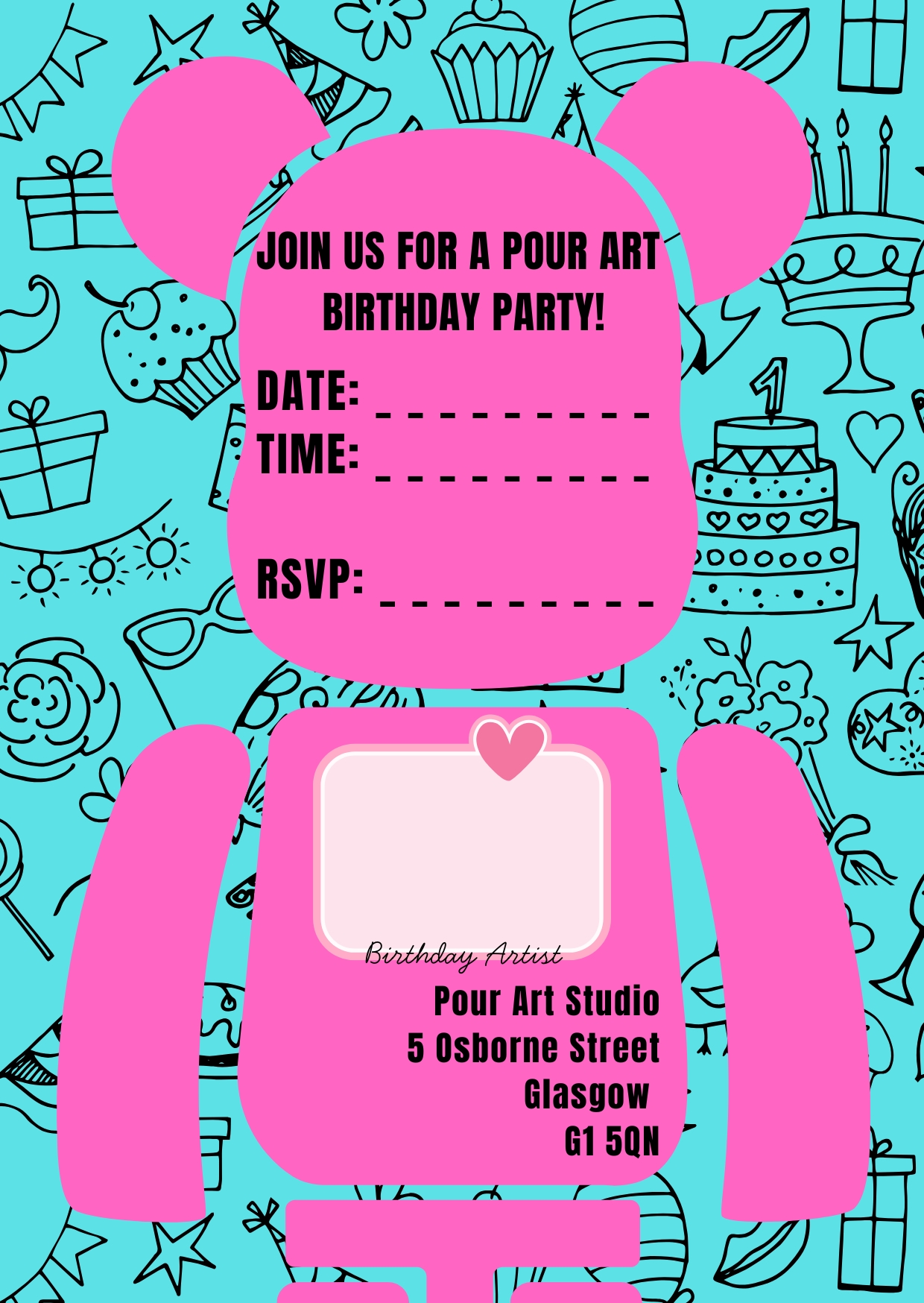 Pour Art Party Invitation